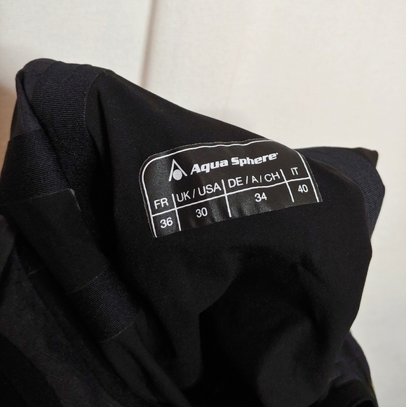 Aqua Sphere Matrix Open Back Competition Swimsuit Tech Suit Black Gray Gold 30 4 - Picture 7 of 11